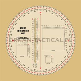 Ecopybook Tactical Ruler Protractor round (130mm) NATO - M-TAC
